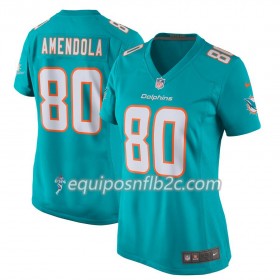Camiseta Mujer NFL Miami Dolphins Danny Amendola 80 Nike Aqua 